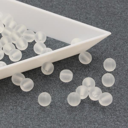 Kula szklana mat biała 5mm [30szt]