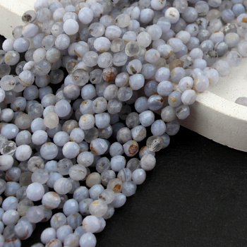 Chalcedon kropla cebulka fasetowana 6mm [10szt]