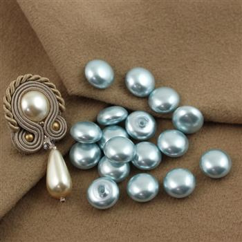 Preciosa Nacre Button-Semi Lt Blue 10mm [2szt]