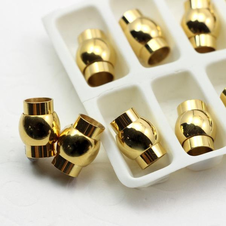 Zapięcie magnetyczne pozłacane stal szlachetna 6mm