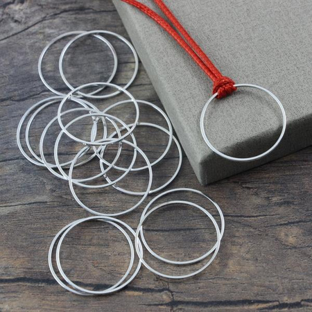 Geometrix metalowa baza obręcz srebrna 25mm