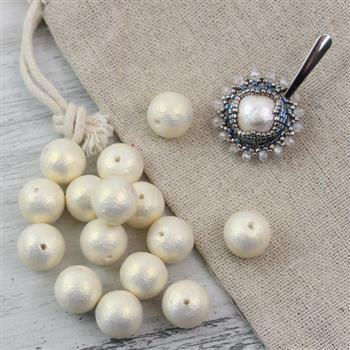 Miyuki Cotton Pearls Rich Cream kula 12mm