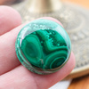 Kaboszon malachit naturalny moneta 30mm