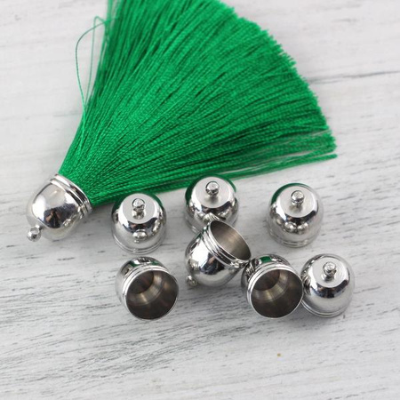 Tulejka metalowa ozdobna srebrna 11mm