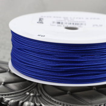 Sznurek pleciony poliestrowy szafirowy 0,8mm Pega [1metr]