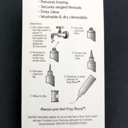 Płyn zapobiegający strzępieniu się tkanin Fray Block