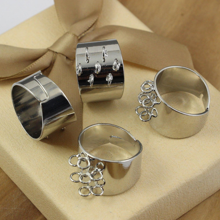 Baza do pierścionka srebrna z 7 oczkami