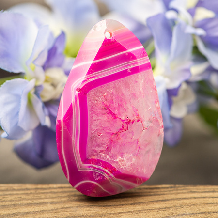 Zawieszka agat łezka 57x35mm