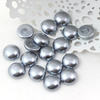 Glass Pearl Cabochon Light Grey 12mm