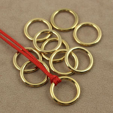 Kółko obręcz ogniwo zamknięte stal szlachetna pozłacana 20mm