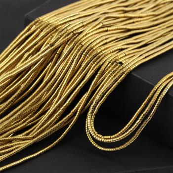 Hematyt mini dysk 2x1mm pozłacany PVD [sznur 40cm]