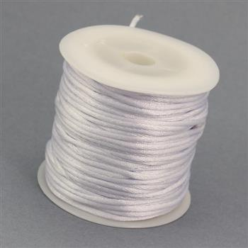 Sznurek satynowy biały 2mm [szpula 25m]