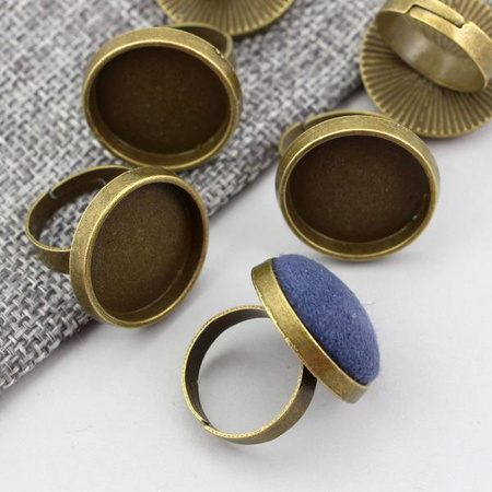 Baza do pierścionka do wklejania mosiężna 20mm