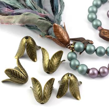 Czapeczka ozdobna tulipan mosiężny 18mm