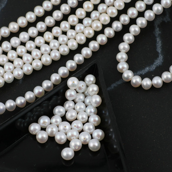 Perła słodkowodna biała kula 5mm [10szt]