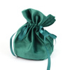 Sakiewka z okrągłym dnem z weluru zielona 14x12cm