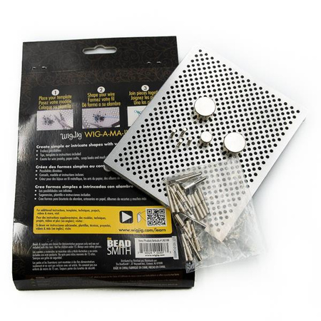 Płytka do wire wrappingu z kołeczkami, metalowa