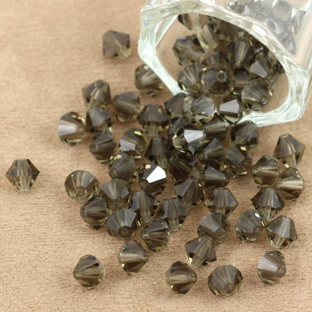 Preciosa Bicone Bead Rondelle Black Diamond 6mm [12szt]