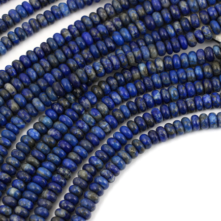 Lapis lazuli z pirytem oponka gładka 8x4mm