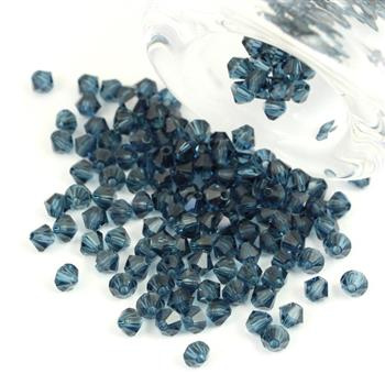 Preciosa Bicone Bead Rondelle Montana 4mm [20szt]