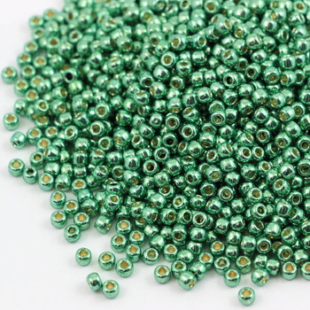 Toho Round 8/0 Permafinish - Galvanized Jade Green [10g]