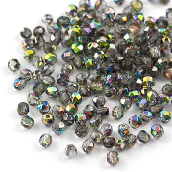 Fire Polish 3mm Crystal Vitrail [40szt]