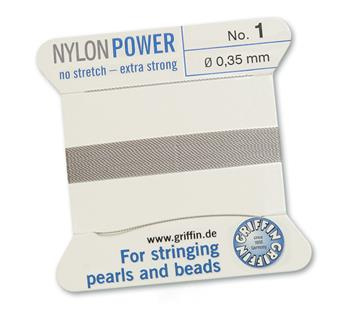 Griffin Nici nylonowe z igłą grey 0,35mm [2m]