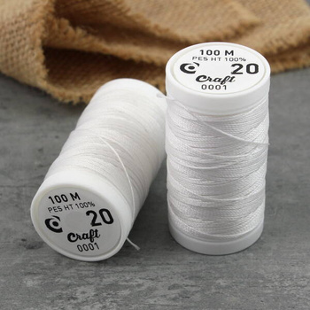 Supermocne nici Craft białe nr 20 [szpula 100m]