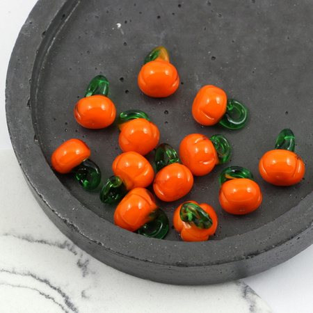 Zawieszka szklana dynia 15x10mm