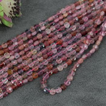 Spinel różowy moneta fasetowana 4mm [10szt]