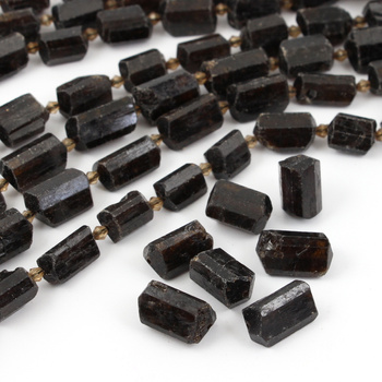 Turmalin czarny wałek fasetowany 16x11mm