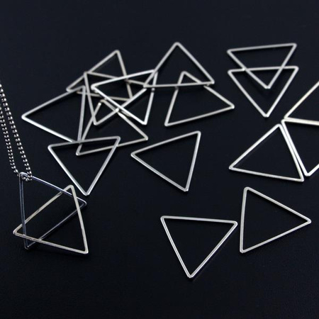 Geometrix metalowa baza - trójkąt srebrny bok 20mm [10szt]