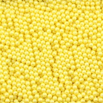 Round Beads Powdery - Pastel Yellow 3mm [50szt]