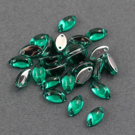 Kaboszon akrylowy jelly zielone wrzeciono 10x5mm [10szt]