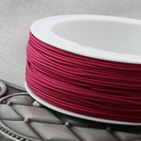 Sznurek wiskozowy różowy 1mm Pega [1 metr]
