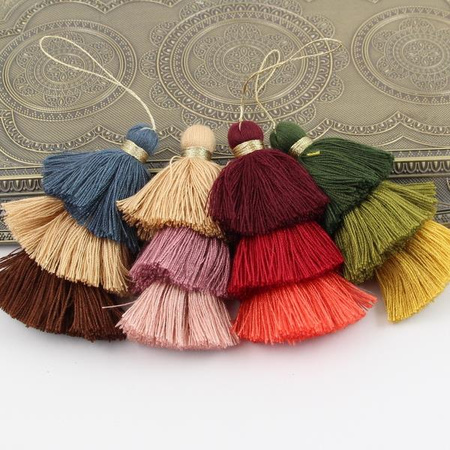 Chwost potrójny khaki mix 75x40mm