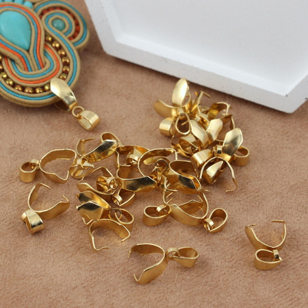 Krawatka z podwieszką stal szlachetna pozłacana 13mm