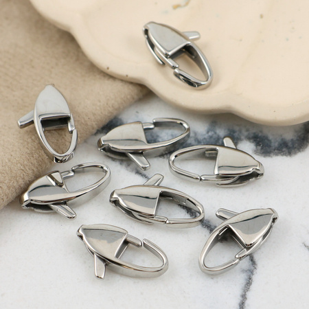 Zapięcie karabińczyk fantazyjny stal szlachetna 15mm