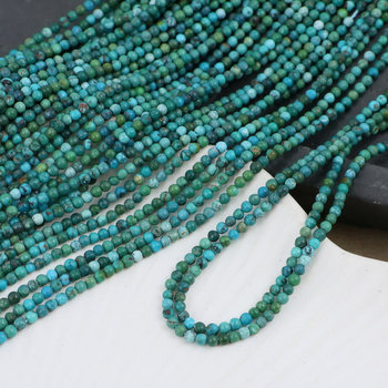 Turkus naturalny kula gładka 2mm [sznur 38cm]