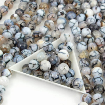 Agat wężowy szary kula gładka 10mm