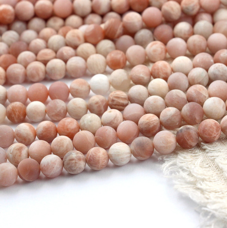 Kamień słoneczny kula MAT gładka 8mm