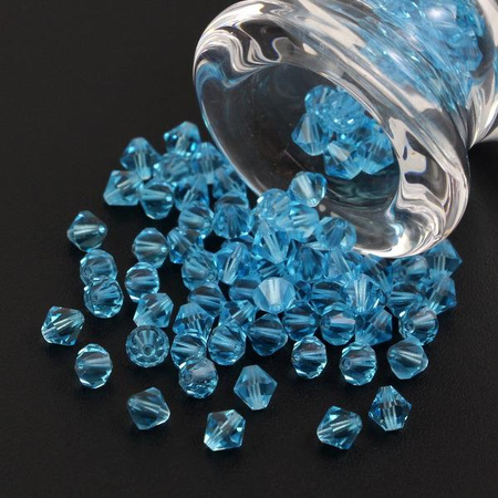 Czeskie Bicone 6mm błękitne [6szt]