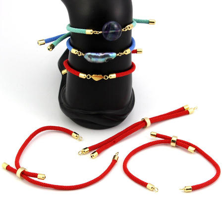 Stoper blokada z silikonem stal szlachetna pozłacana 8x4mm/3,5