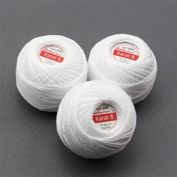 Kordonek Karat 8 biały 10g/65m