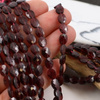 Granat owal fasetowany 8x6mm [8szt]