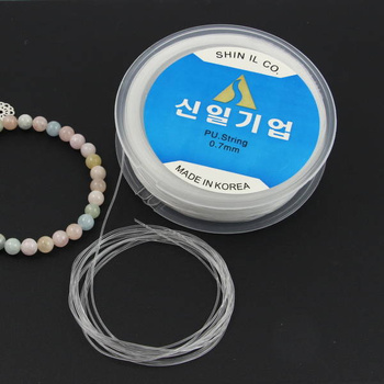 Gumka silikonowa do bransoletek przezroczysta 0,7mm [szpula 60m]