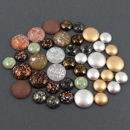 Kaboszon Les Perles par Puca Crystal Mat Bronze 25mm