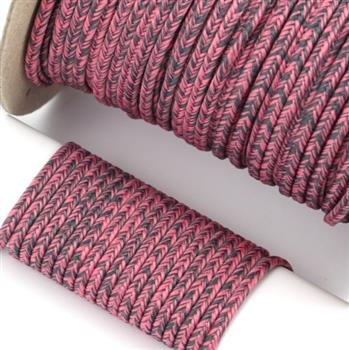 Sznurek sutasz POLSKI 3mm melanż różowy + szary [1metr]