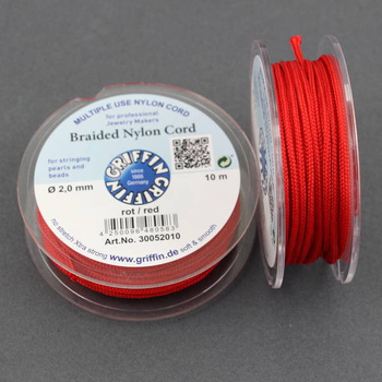 Griffin sznurek nylonowy czerwony 2mm [1 szpula/10 m]