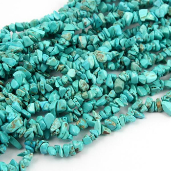 Howlit turkusowy drobna sieczka [sznur 80cm]
